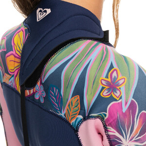 2024 Roxy Girls Swell Series 3/2mm GBS Back Zip Wetsuit ERGW103055 - Mood Indigotrue Paradise